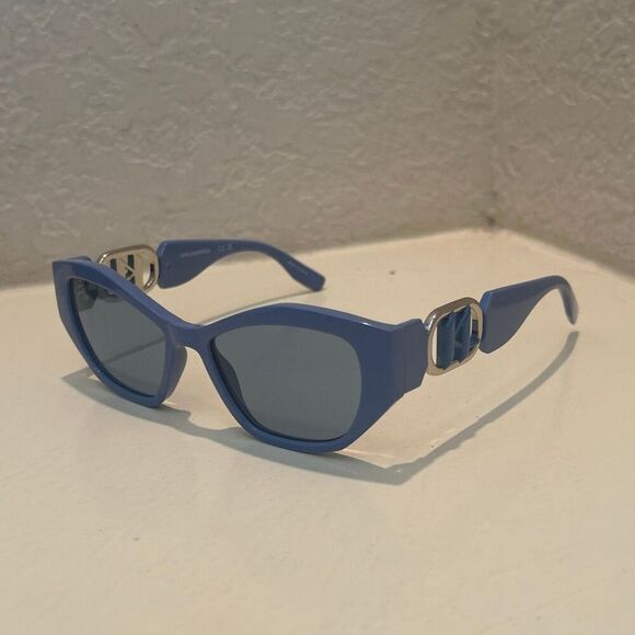Karl Lagerfeld Paris Blue Injected Sunglasses Silver Accent KL6086S Bold Funky main image 14